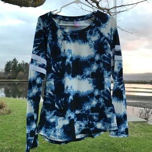 Tye dye blue long sleeve